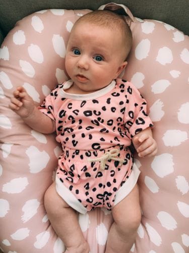 Customer photo review of Cushii Baby Lounger Marula - Blush