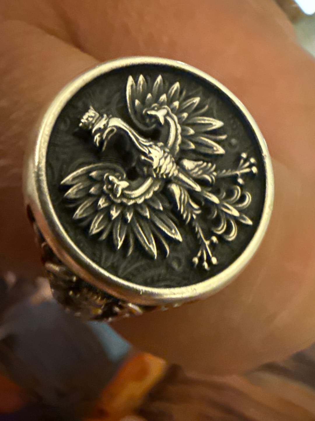 Customer photo review of Polish Eagle Ring