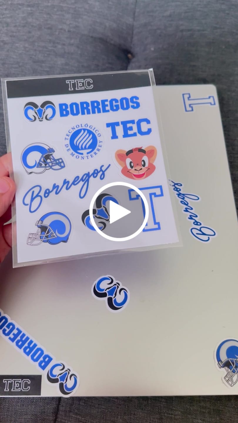 Customer video review of Stickers Plantilla BORREGOS, TEC, Tecnológico de Monterrey, Teus