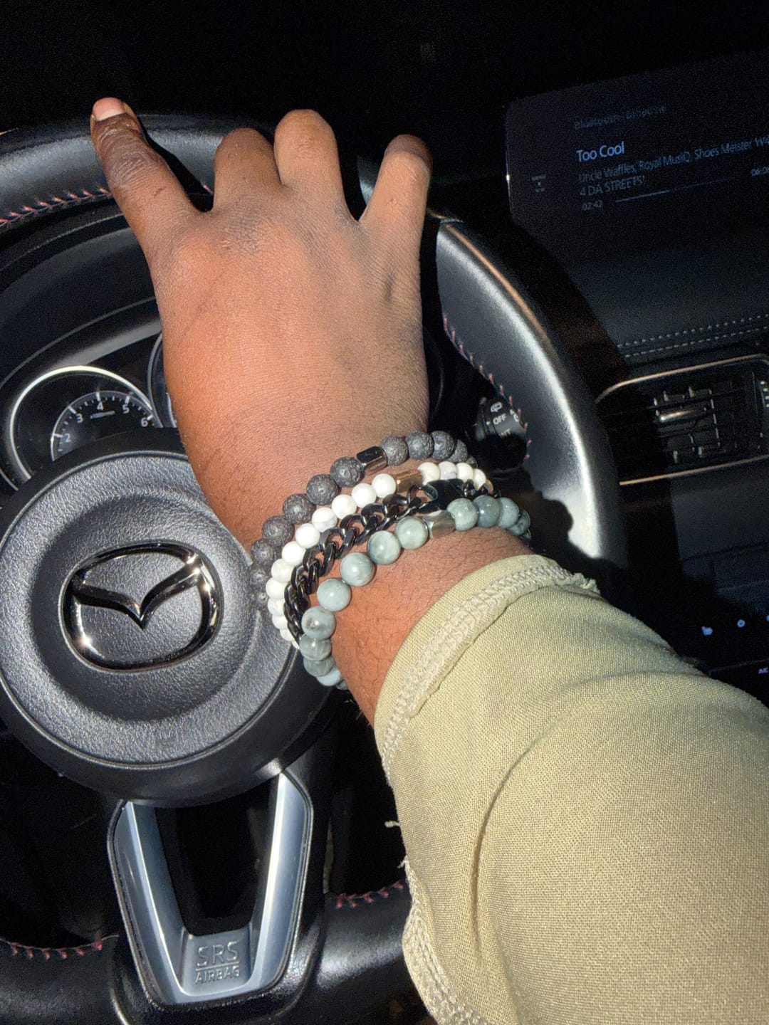 Customer photo review of STACKER - MARBLE HOWLITE (POS)
