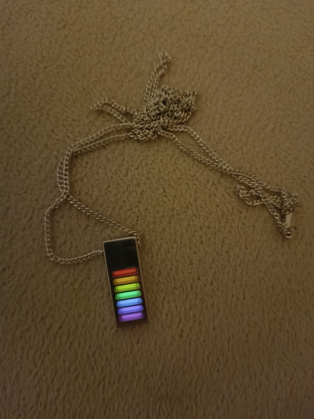 Customer photo review of Handcrafted Energy Core Tritium Necklace