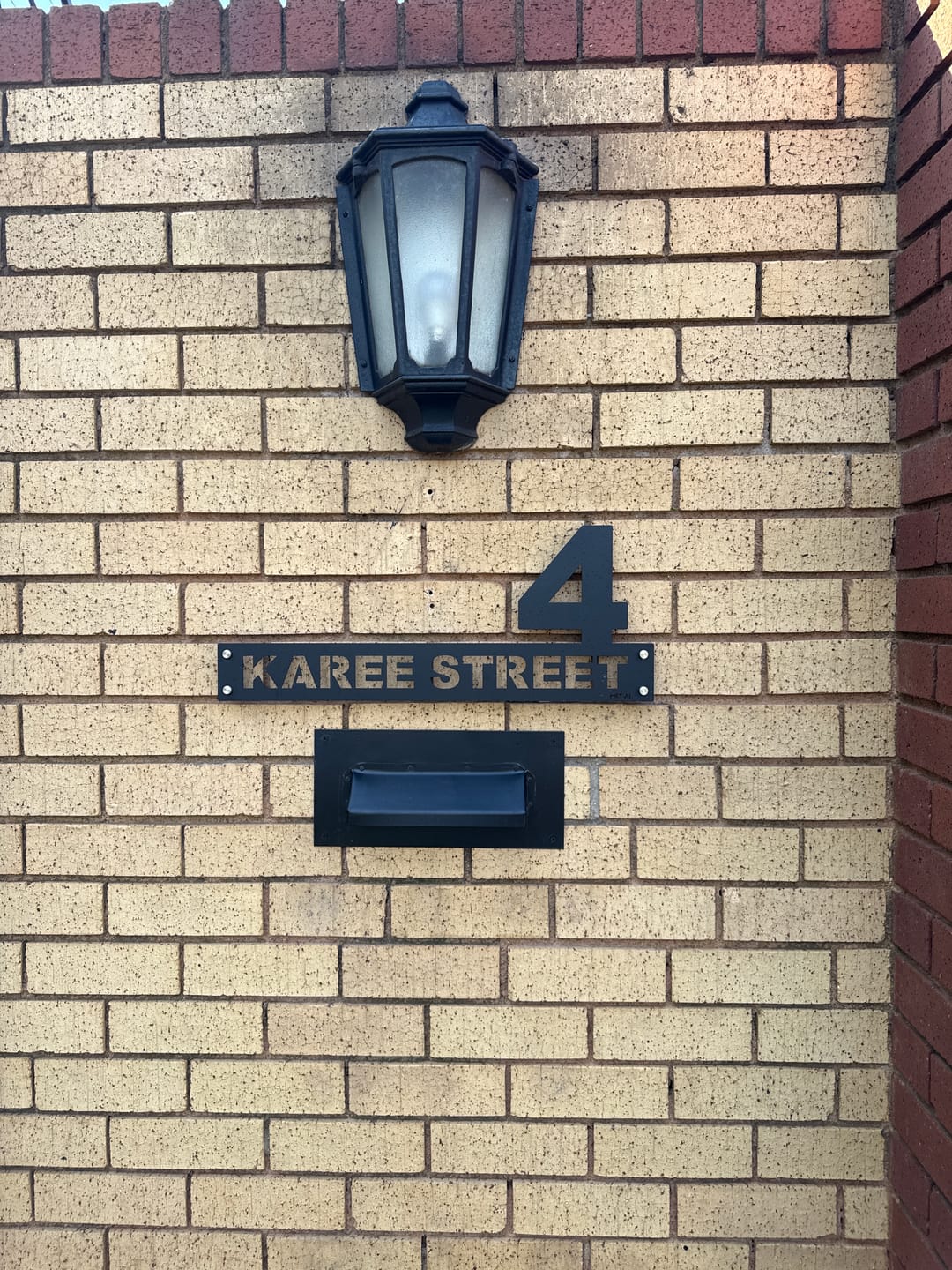 Customer photo review of The Modern Metal House Number