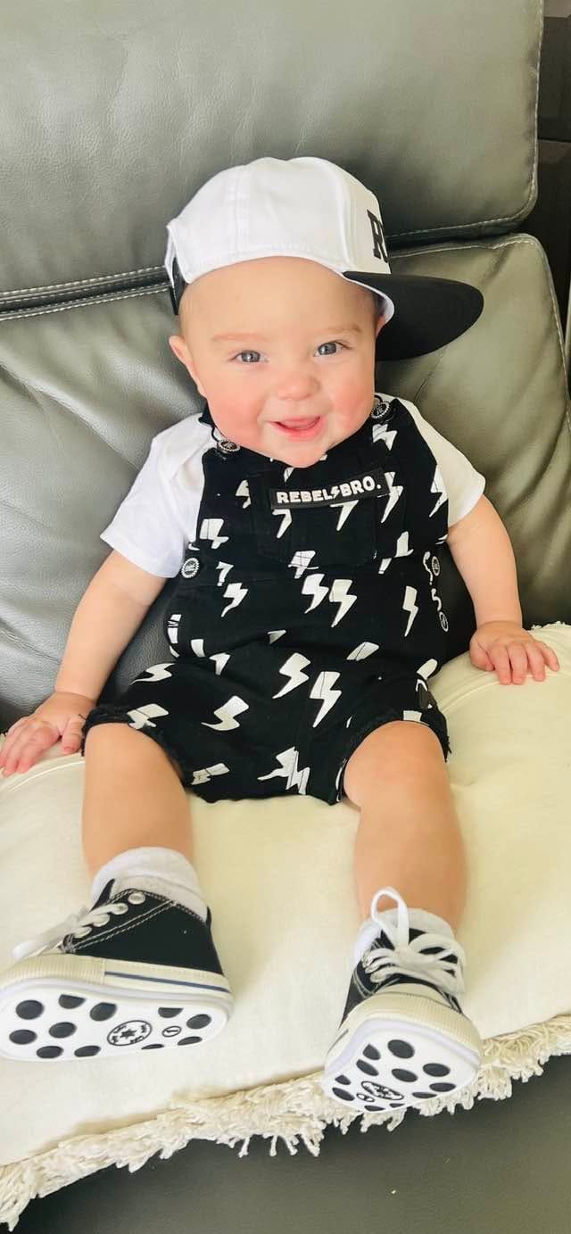 Customer photo review of Cut Off Overalls in Jagger