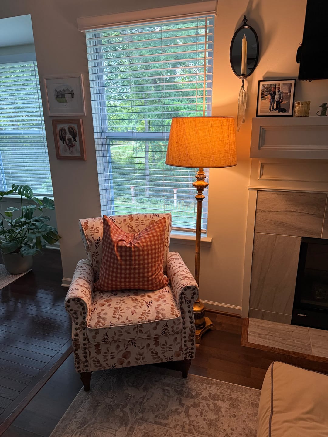 Customer photo review of Pumpkin Plaid - 18" | 22"
