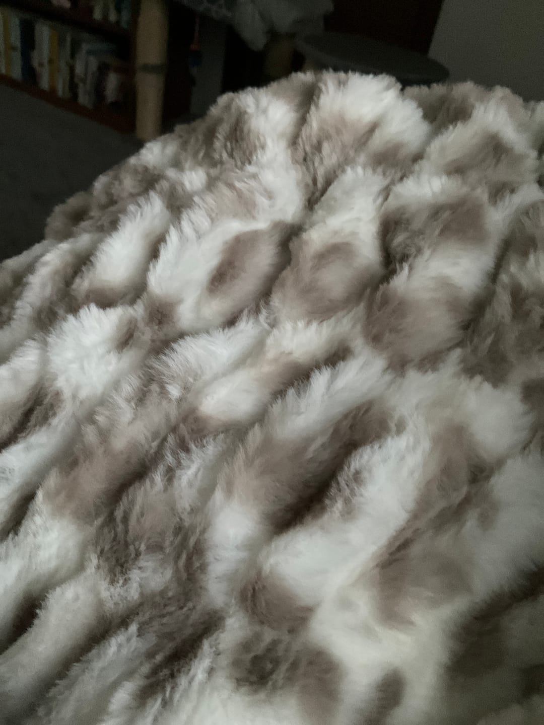 Customer photo review of Hugs Snow Leopard Blanket