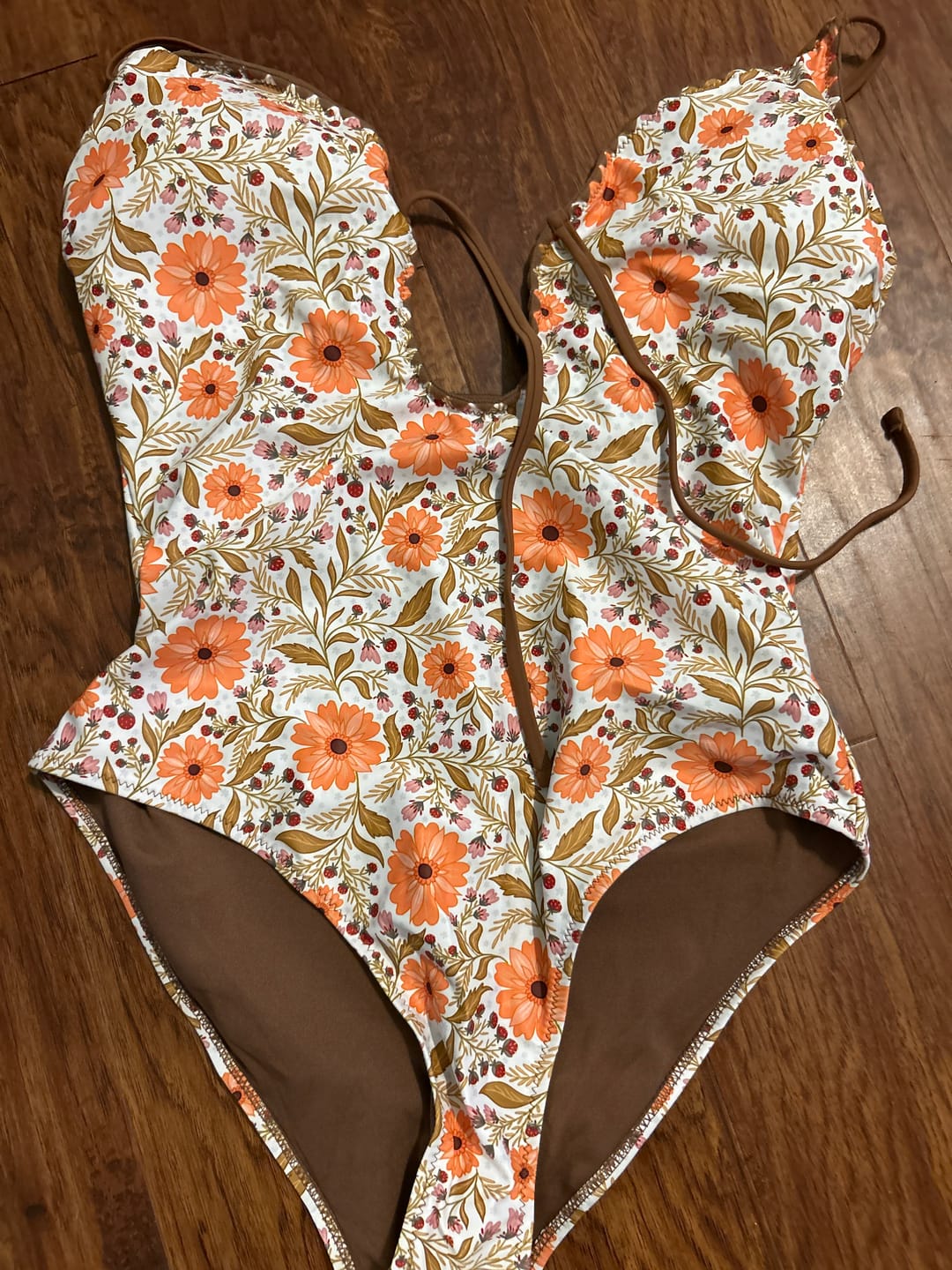 Customer photo review of Vintage Floral One Piece Swimsuit