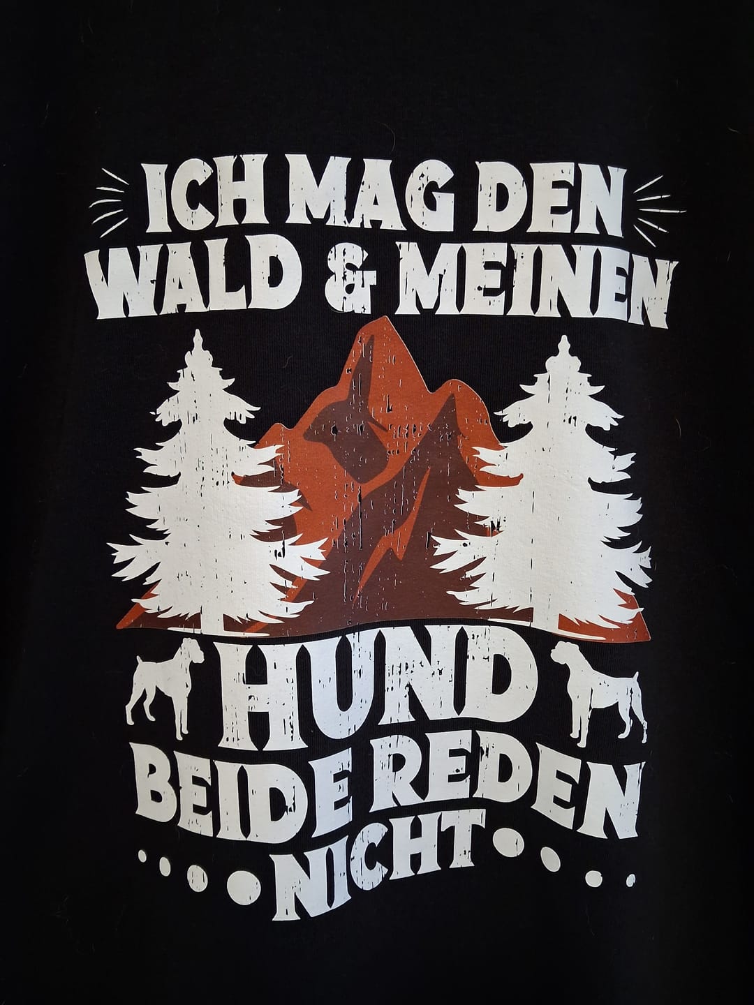 Customer photo review of Ich mag den Wald und meinen Hund - Unisex Sweatshirt