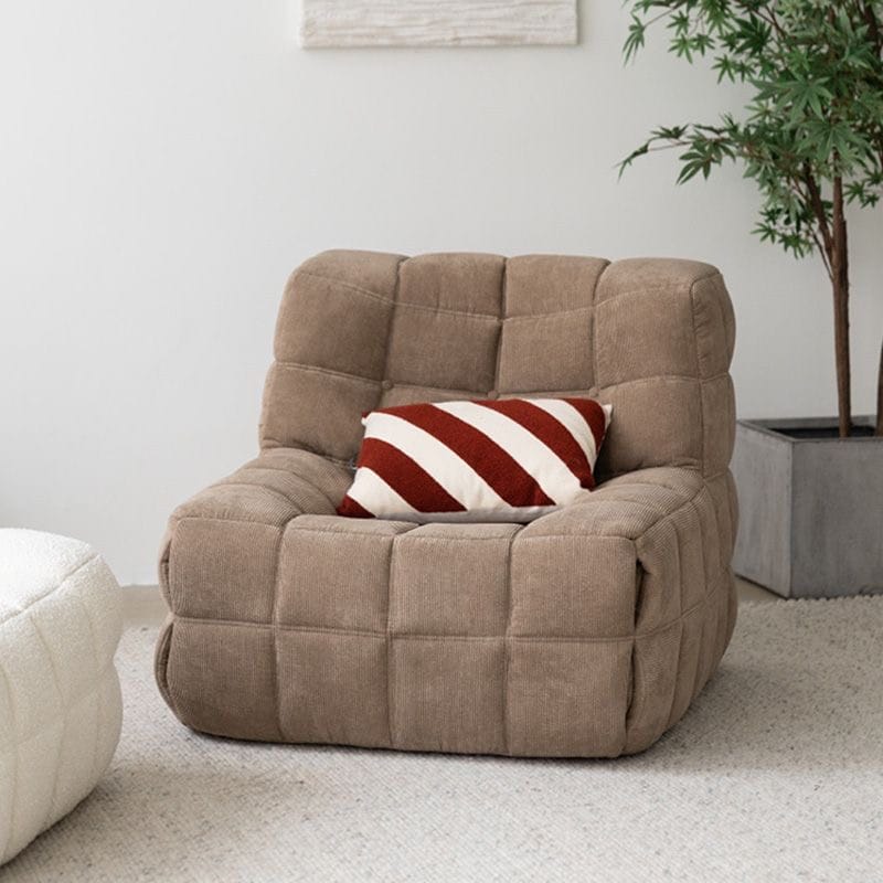 Customer photo review of Fauteuil Chauffeuse en Velours Côtelé – Assise Basse et Confort Enveloppant