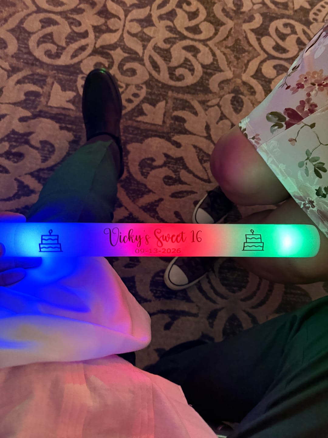 Customer photo review of Custom-Made Glow Sticks