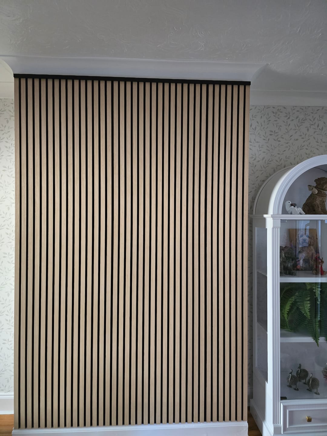 Customer photo review of Acoustic Slat Wall Panels Wooden Decorative Wall Panels Natural Oak Premium 2.4m x 0.6m