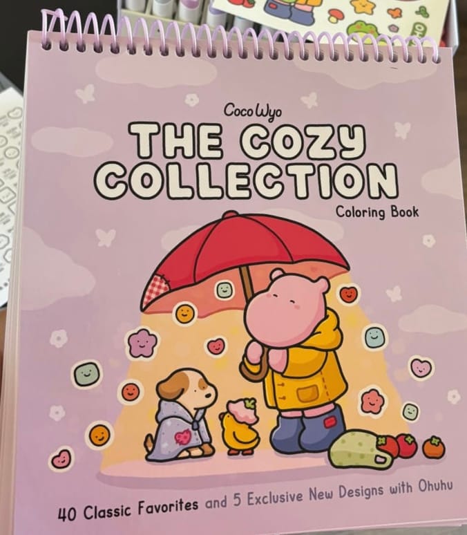 Customer photo review of Ohuhu x Coco Wyo Cozy Mood Coloring Kit, Honolulu B 48 Colors Alcohol Markers with Brush & Fine Dual Tips, Coloring Book with Mood Tracker Pages