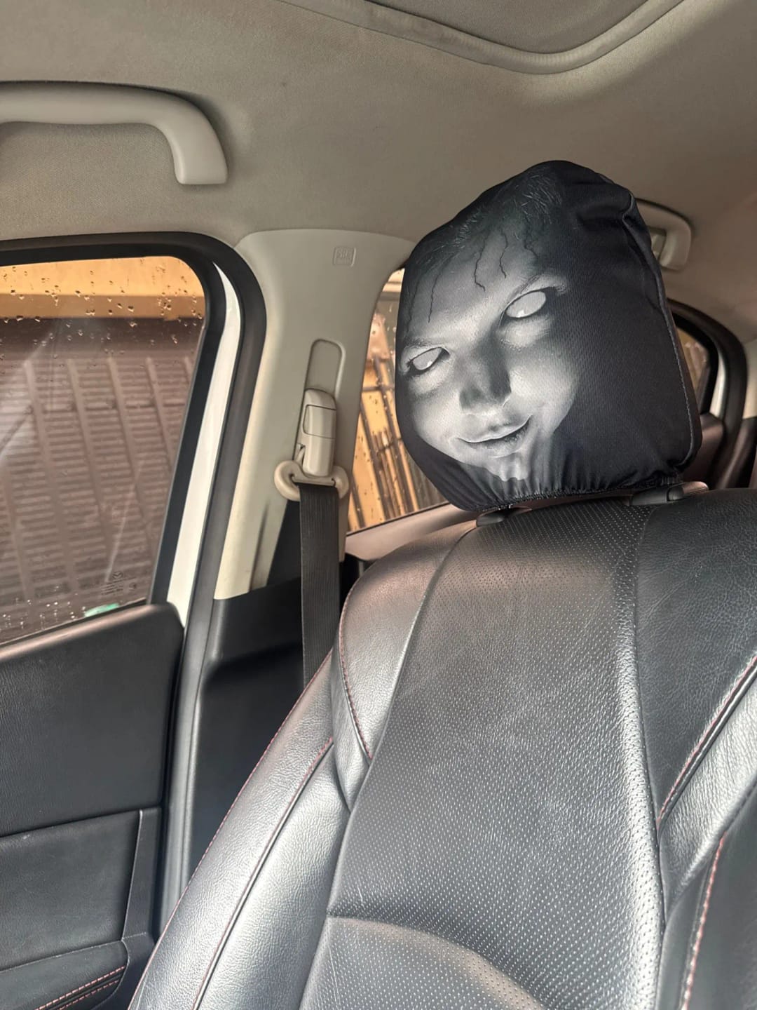 Customer photo review of SpookSeat™ Spooky Car Headrest Covers