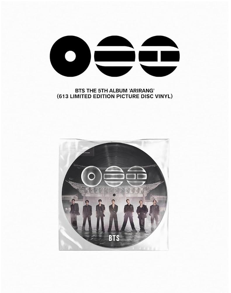 BTS - ARIRANG 5TH ALBUM 613 LIMITED EDITION PICTURE DISC VINYL