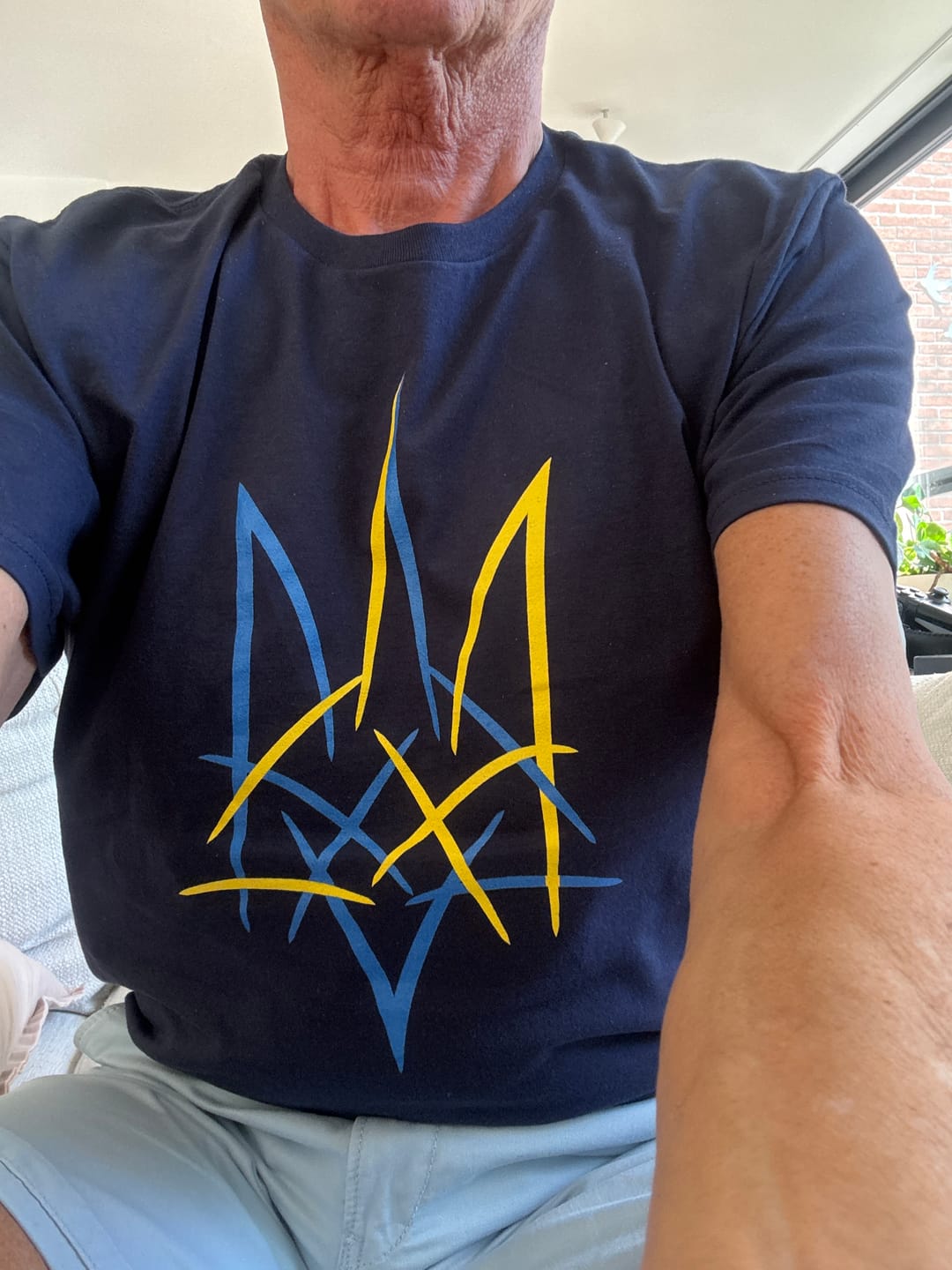 Customer photo review of Abstract Tryzub T-Shirt