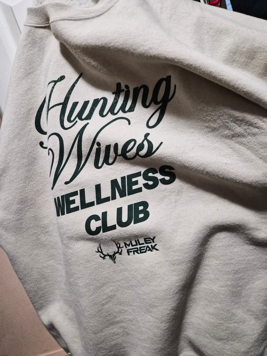 Customer photo review of Hunting Wives Wellness Club Sweater