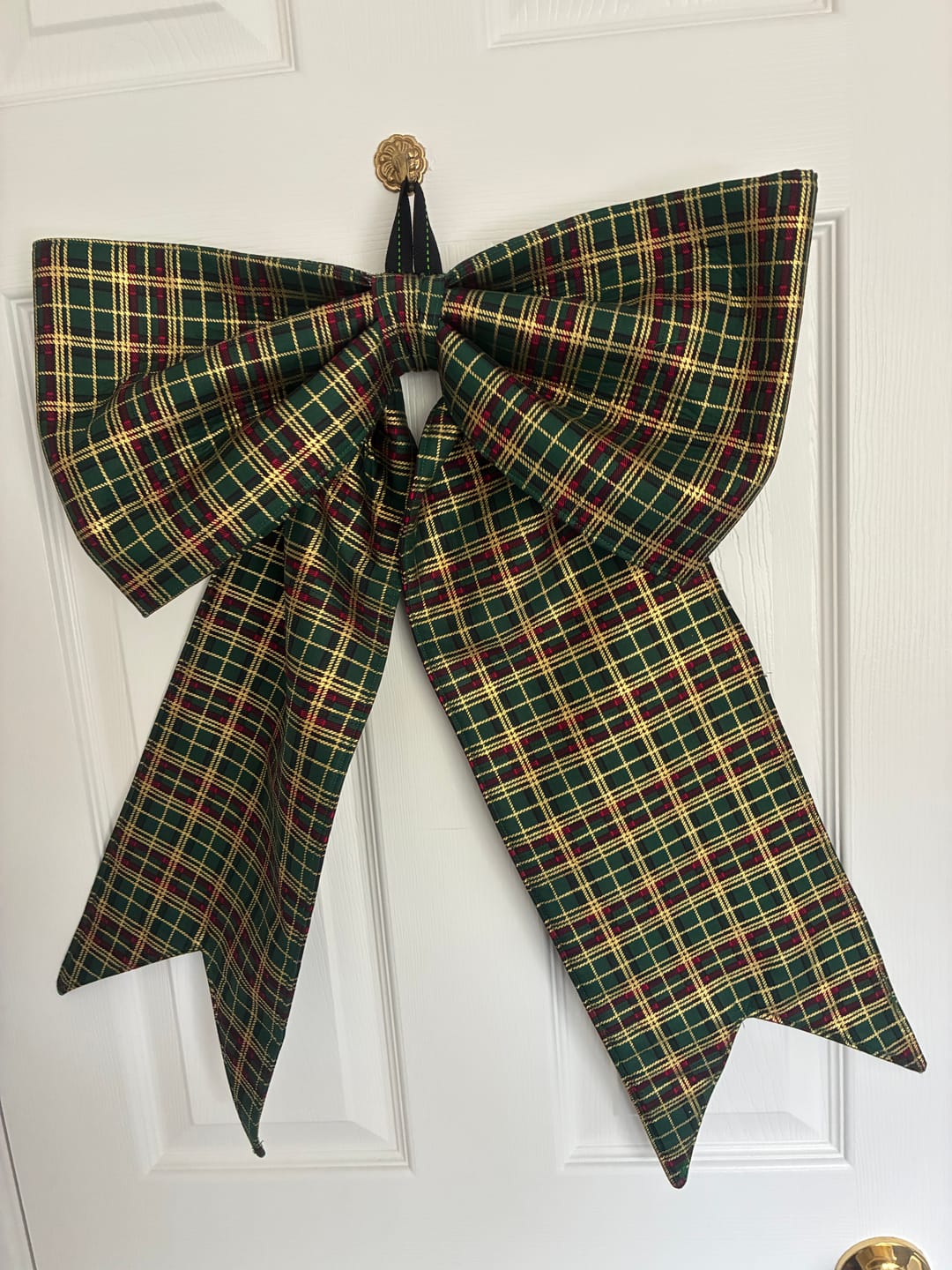 Customer photo review of Xmas Checkered Rose & Hubble Christmas Cotton Fabric
