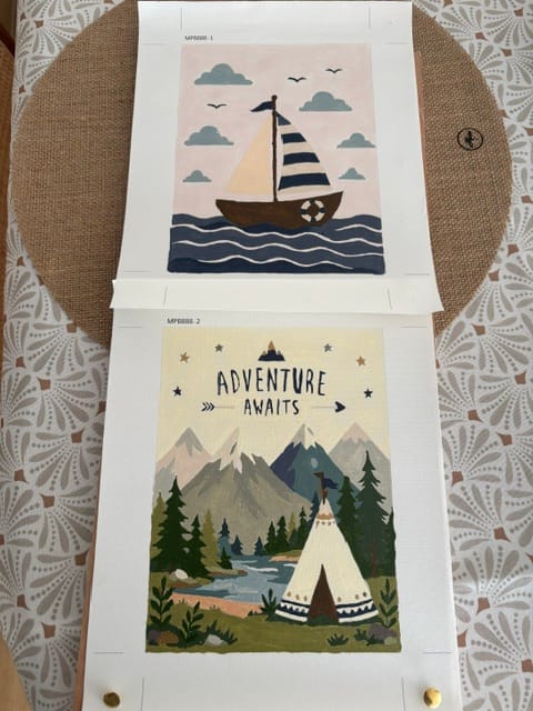 Customer photo review of 6 Mini Paintings - Little Sailboat Set