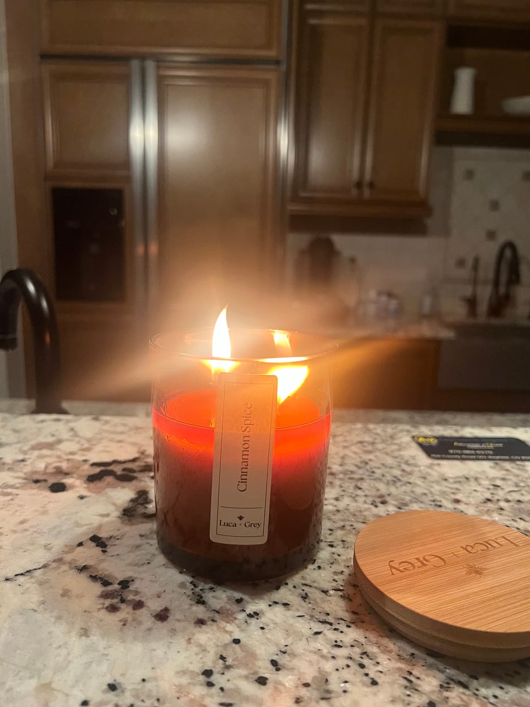 Customer photo review of Fall Trio Beeswax Candle Bundle