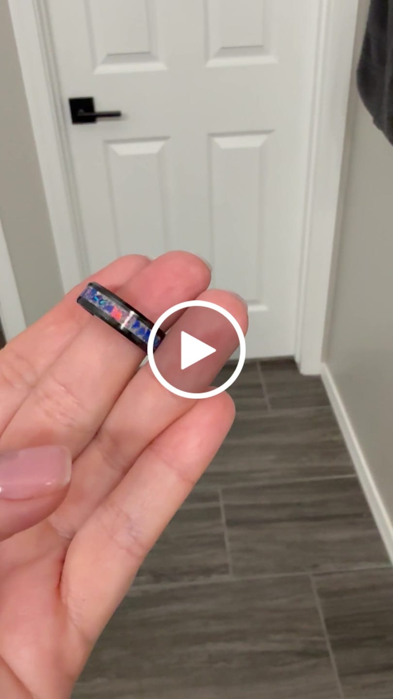 Customer video review of Titanium Carbide Ring with Cremation Ashes