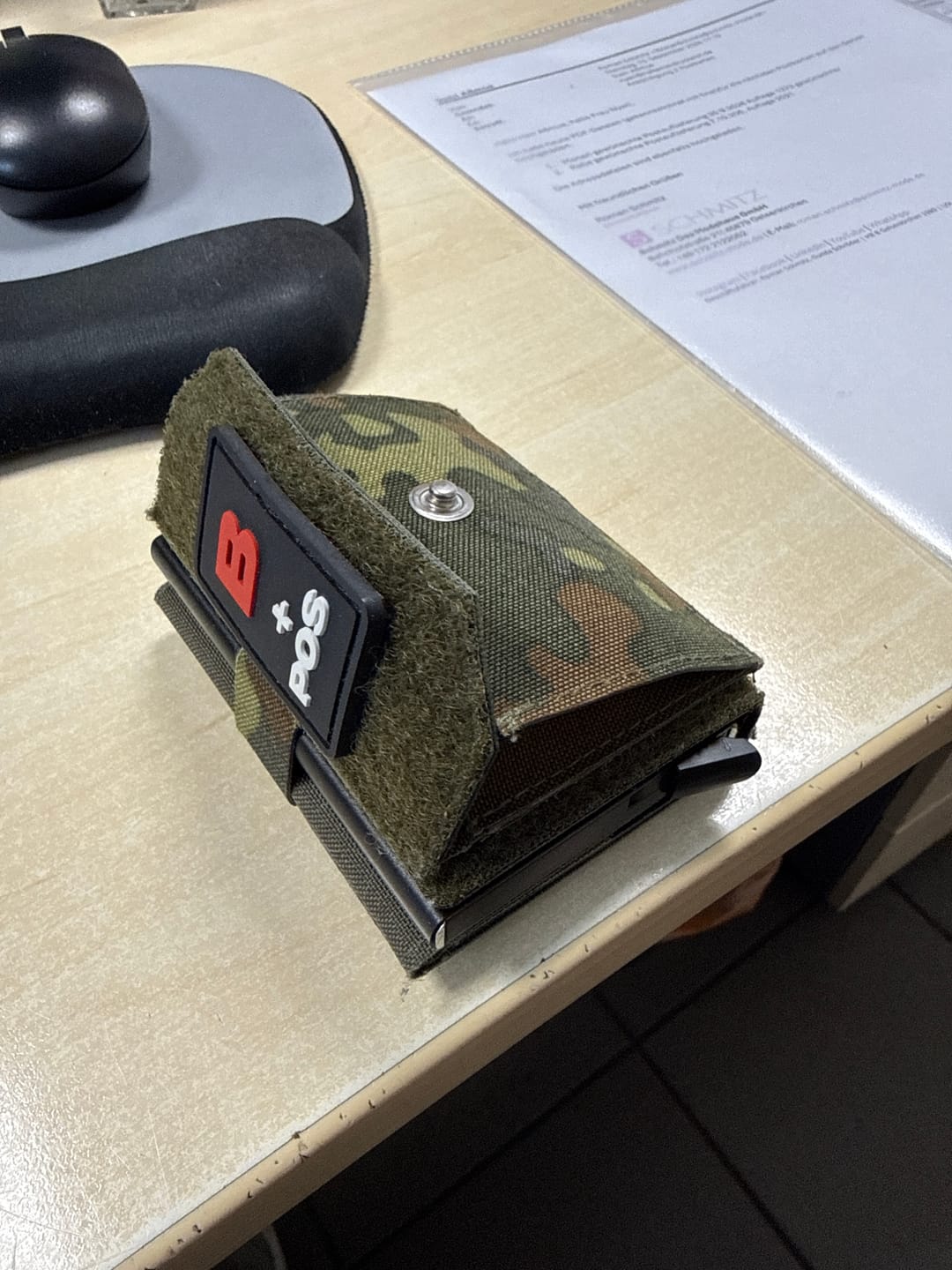 Customer photo review of Tactical Wallet Münzfach - 5-Farben Flecktarn