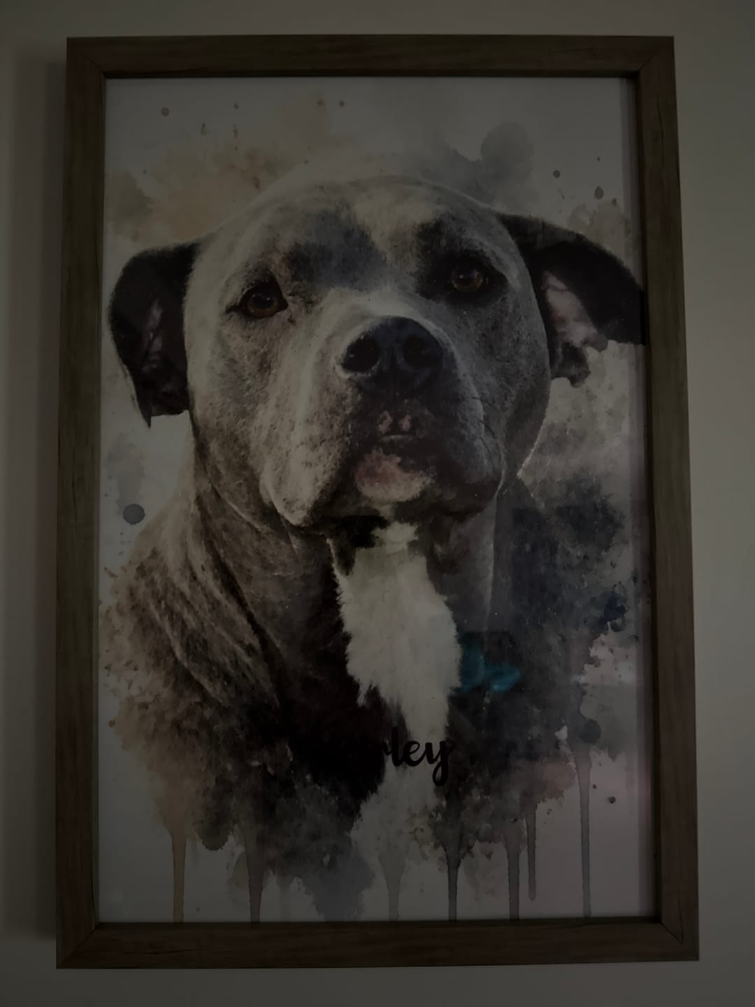 Customer photo review of Watercolor Realistic Portrait - Personalized Poster
