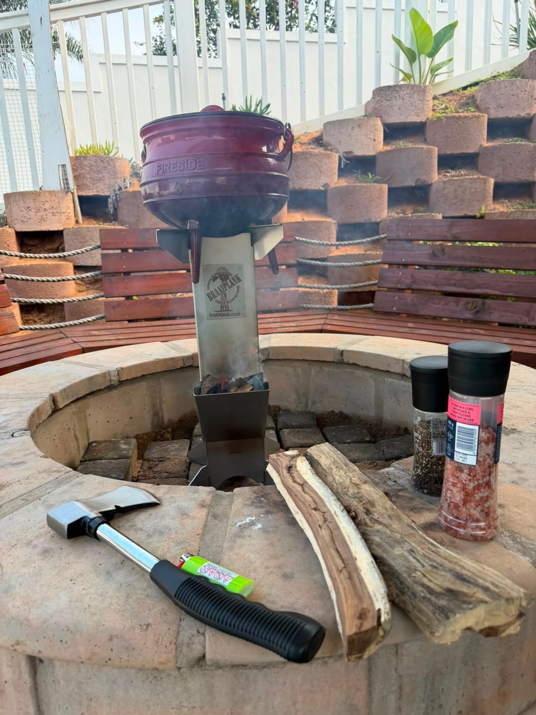 Customer photo review of BraaiPlank™ ROCKETSTOVE+ with Carry Bag