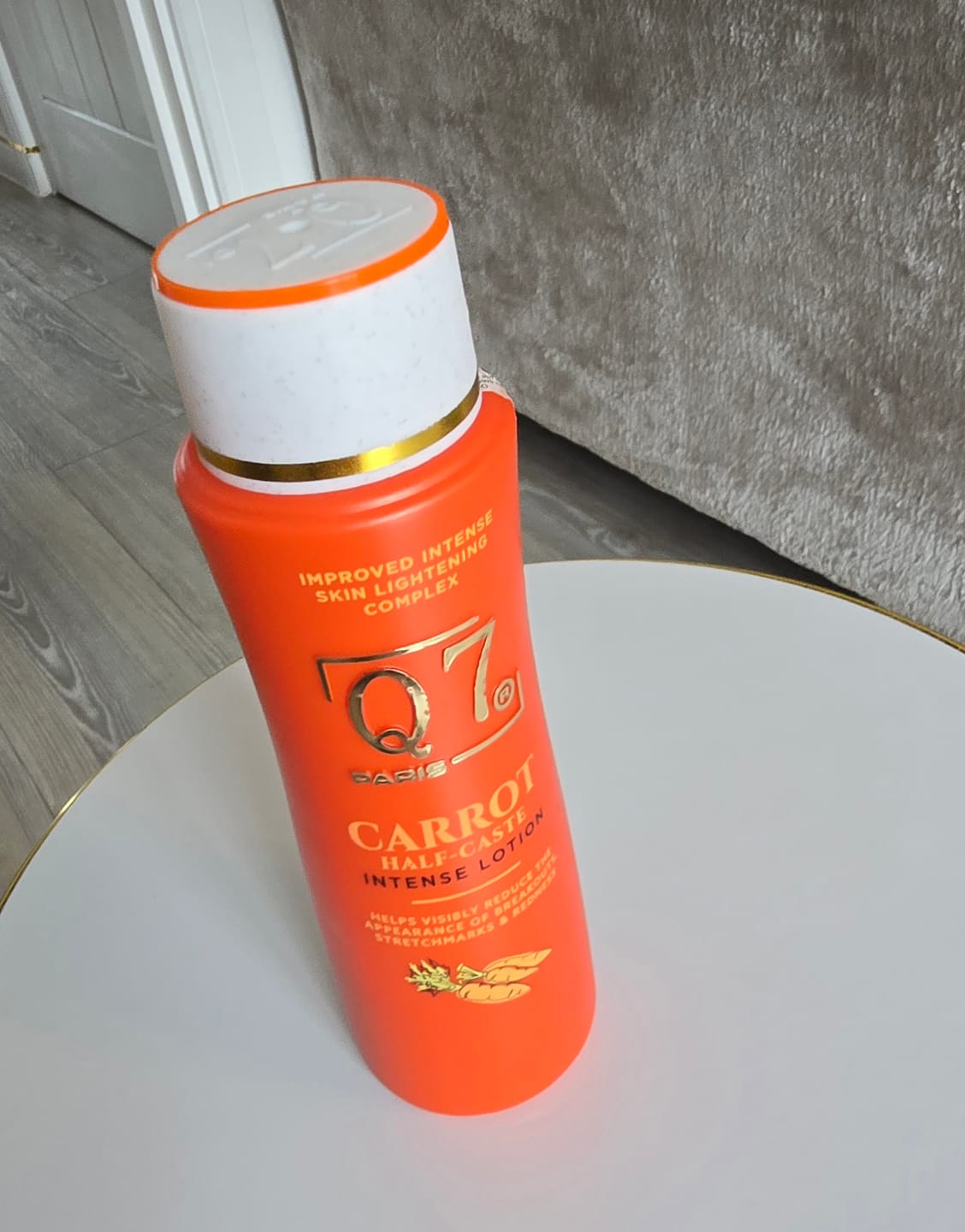 Customer photo review of Q7Paris Carrot HCaste Intense Skin Lightening Complex Lotion - 300ml
