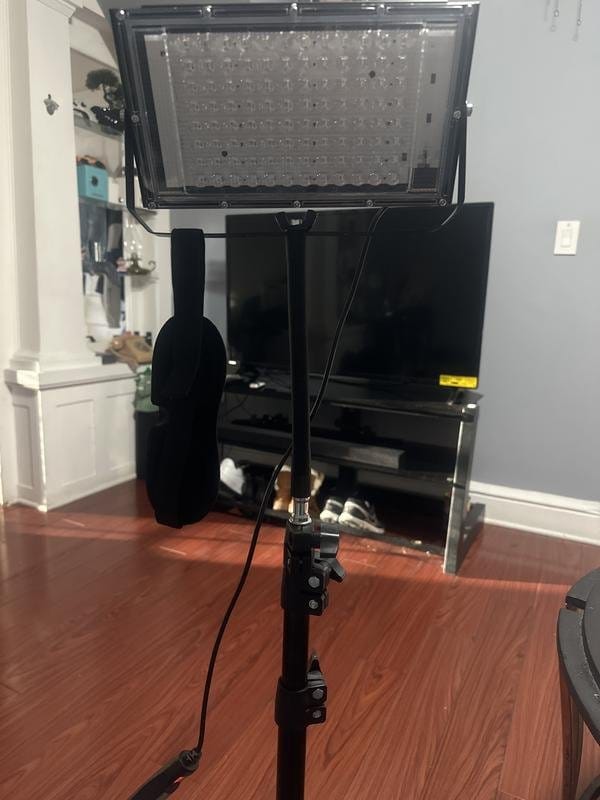 Customer photo review of Lumyhealth Red and Infrared Light Therapy Lamp（Panel）With Stand