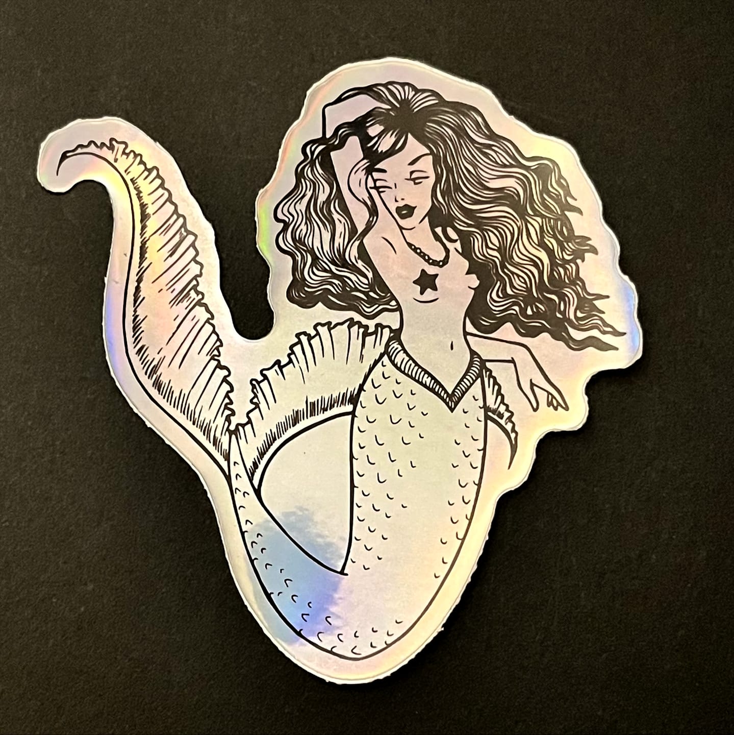 Customer photo review of Custom Die Cut Stickers - Holographic