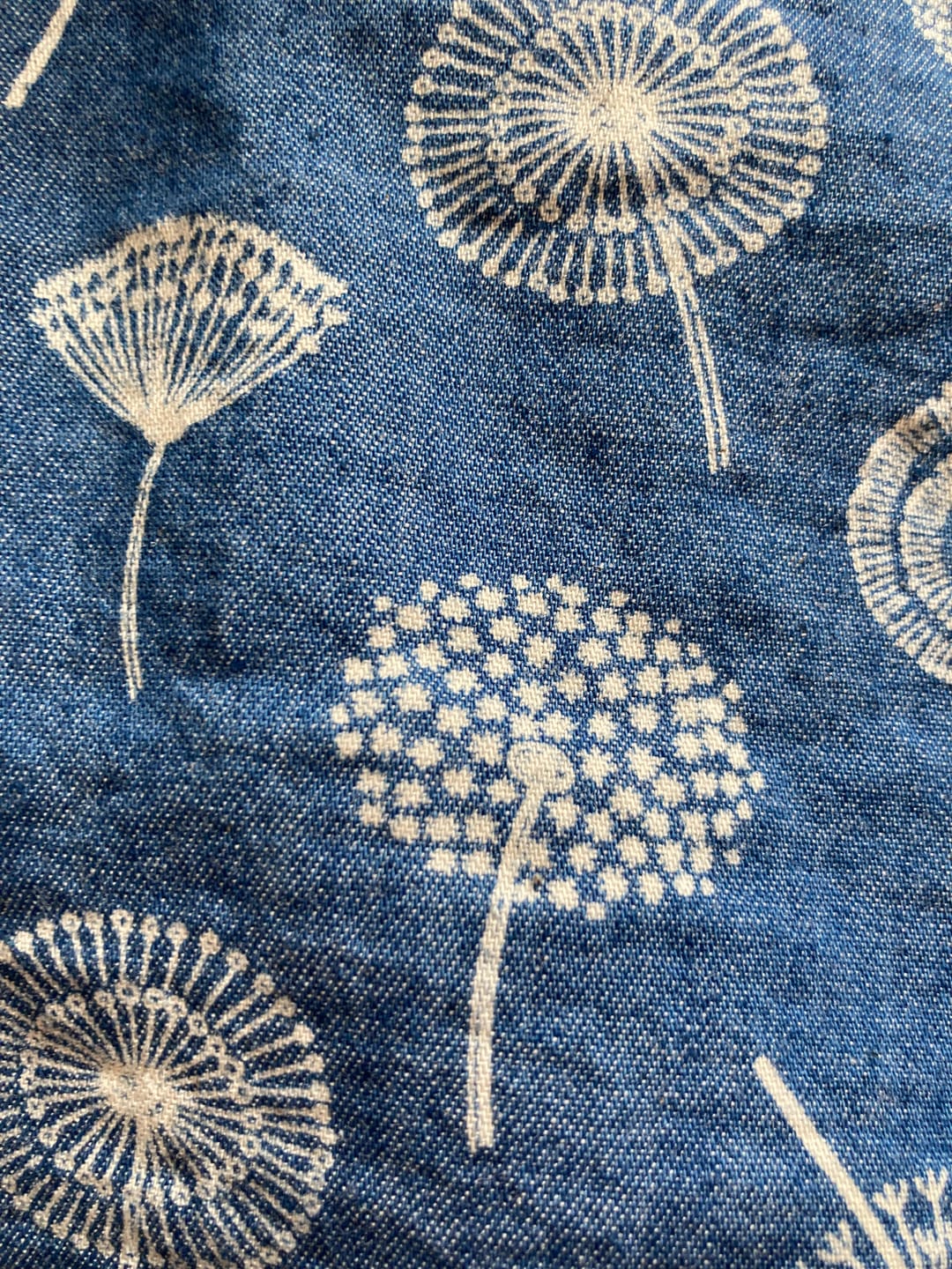 Customer photo review of Dandelions Chambray Denim Fabric