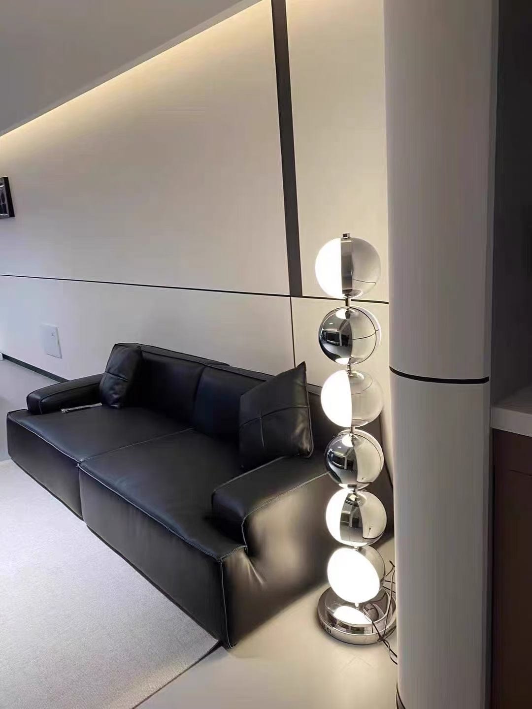 Customer photo review of Astra Rotatable Silver Sphere Table Lamp & Floor Lamp