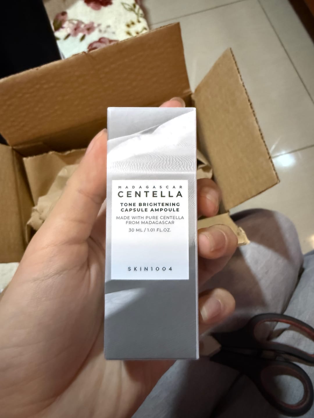 Customer photo review of Tone Brightening Capsule Ampoule