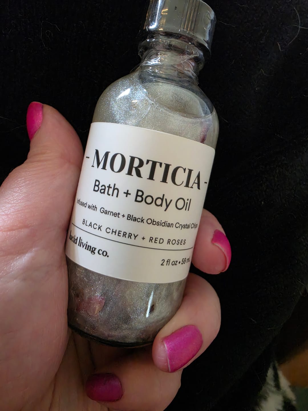 Customer photo review of MORTICIA Bath & Body Oil