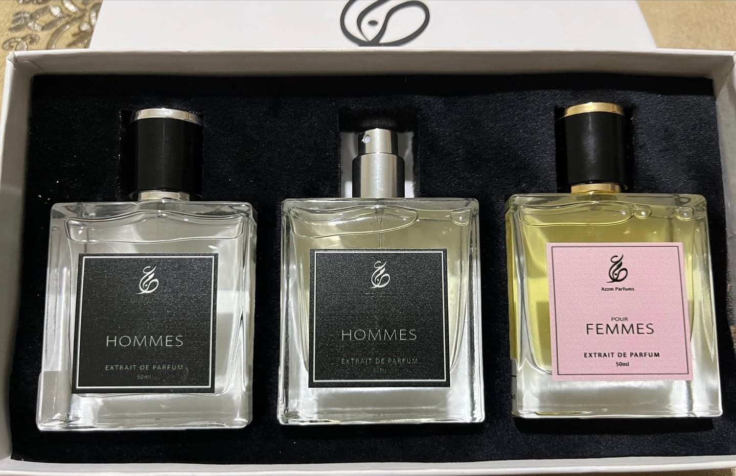 Customer photo review of Pack AZZM – 3 PARFUMS AU CHOIX