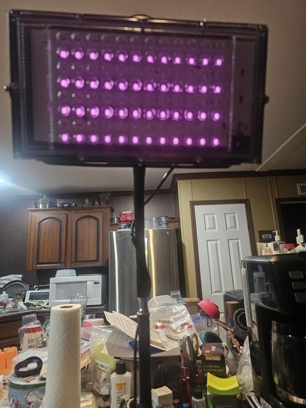Customer photo review of Lumyhealth Red and Infrared Light Therapy Lamp（Panel）With Stand