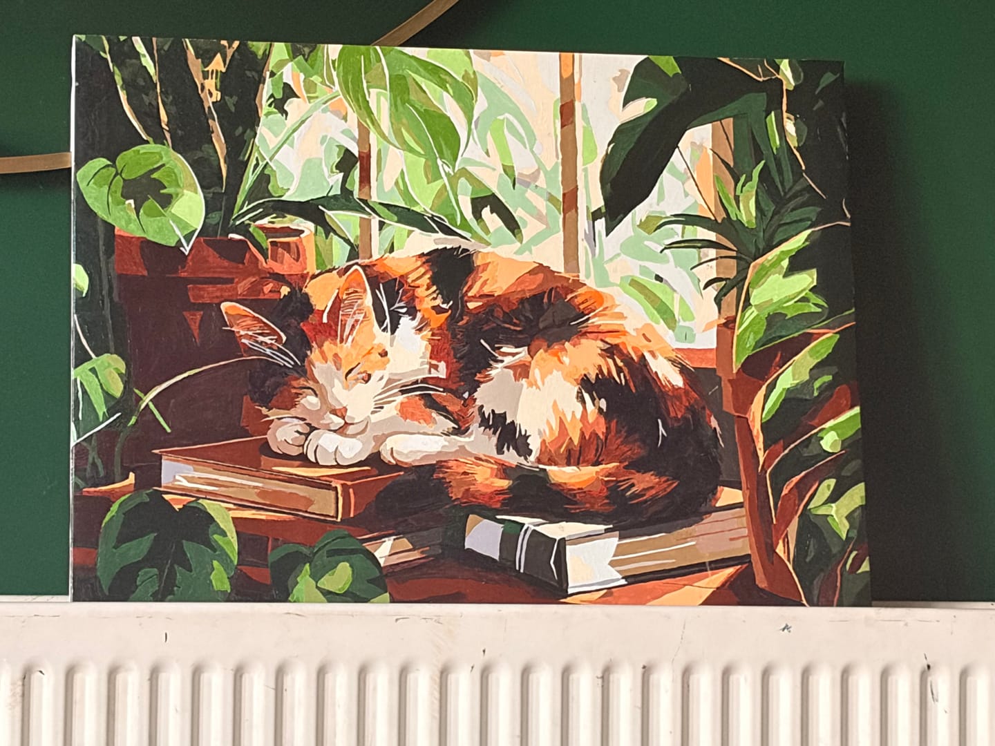 Customer photo review of Sleeping Cat at the Window | Paint by Number
