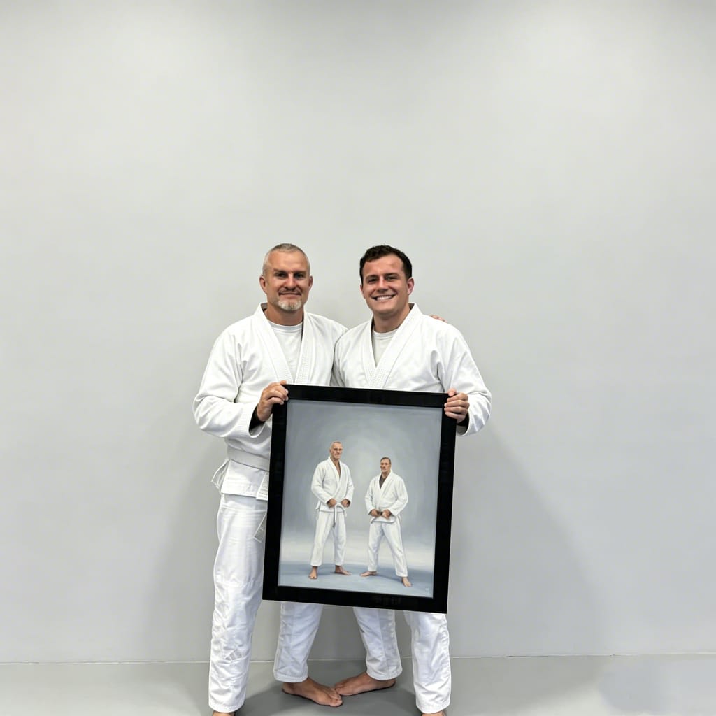 Customer photo review of Custom Couple Oil Painting From Photo | Hand-Painted Canvas