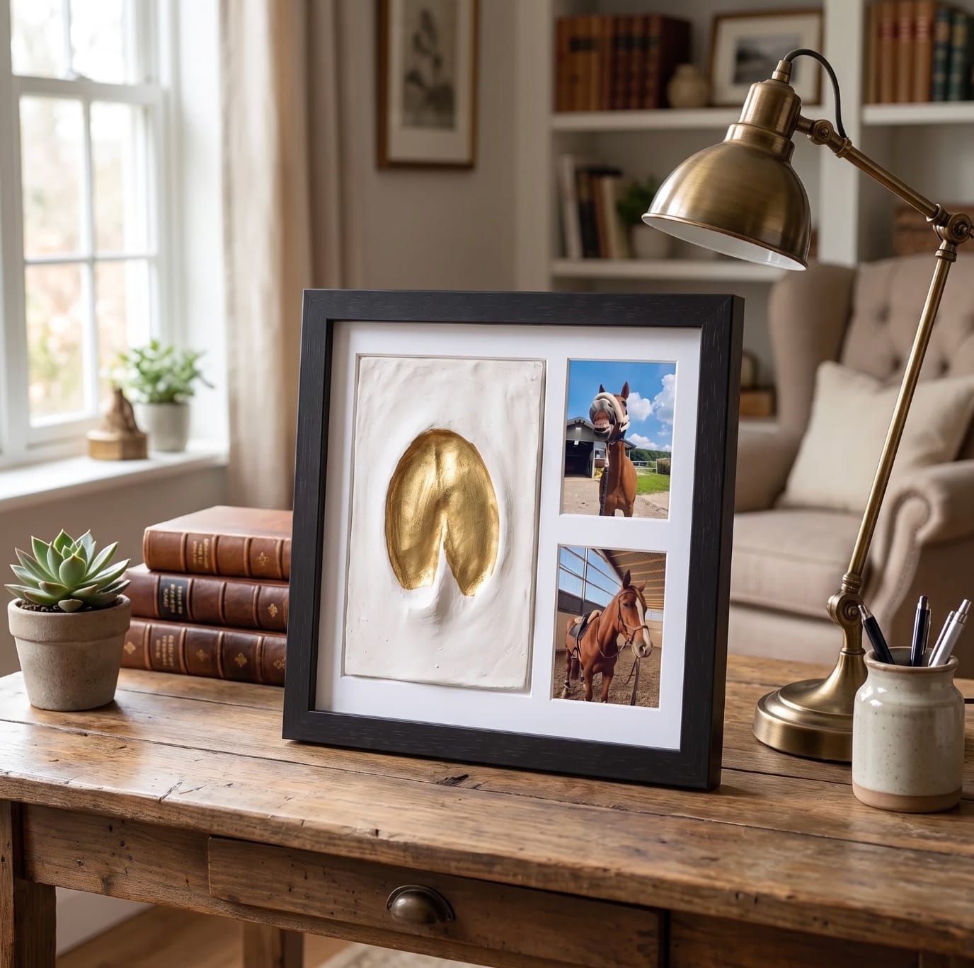 Customer photo review of Hoofmark™  Clay Hoofprint Frame