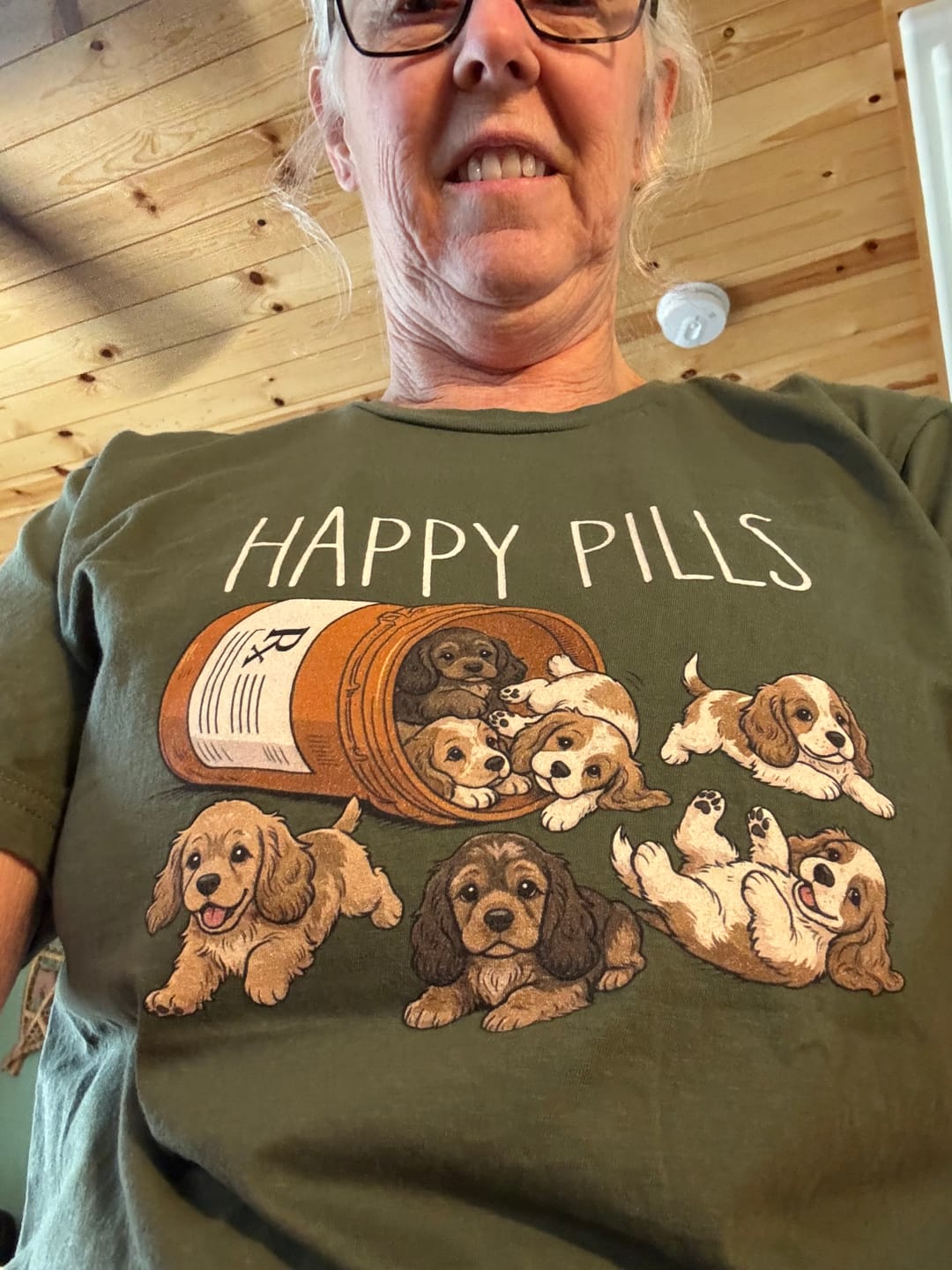 Customer photo review of Happy Pills Cocker Spaniel Shirt