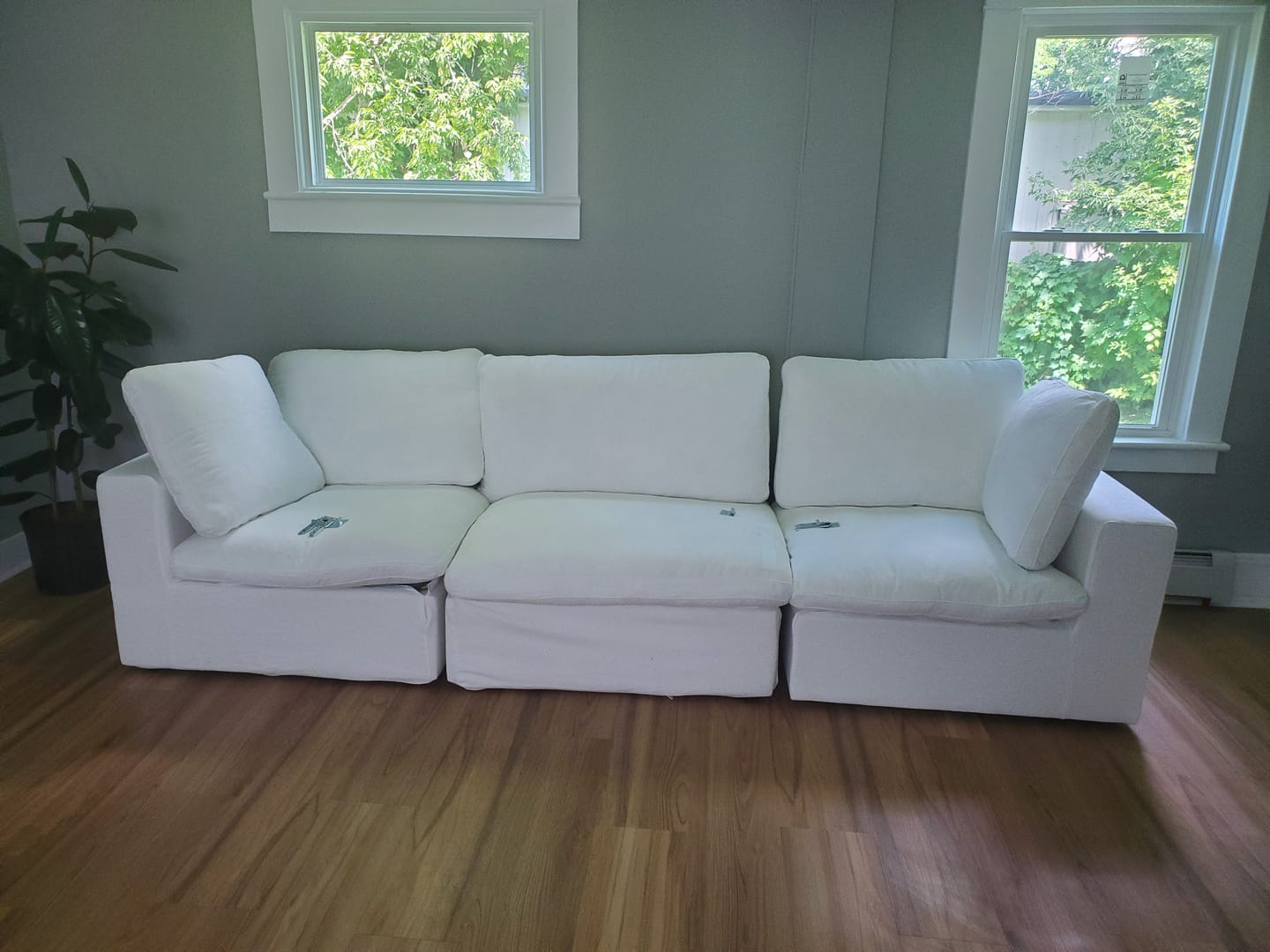 Customer photo review of Classic Modular 3-Seater Sofa in White