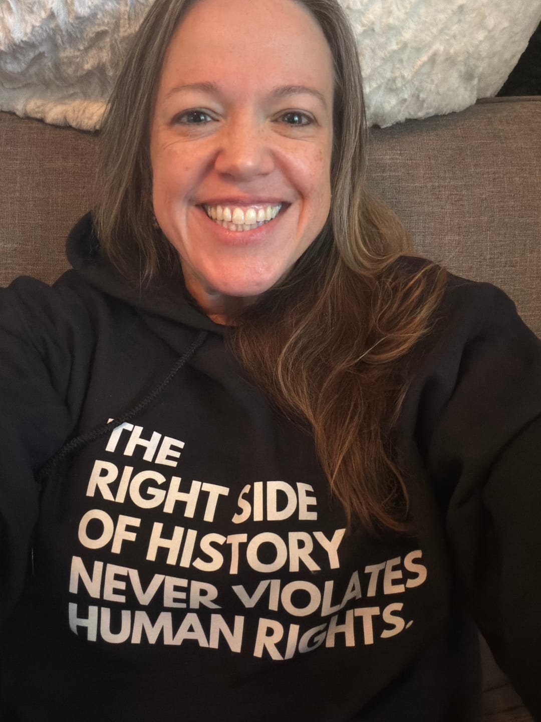 Customer photo review of Right Side of History Unisex Hoodie