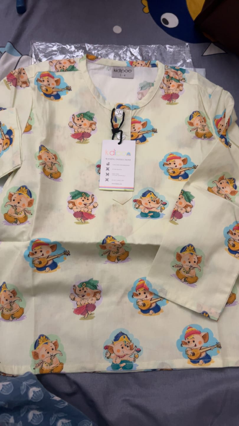 Customer photo review of Musical Ganesha Kurta Pajama