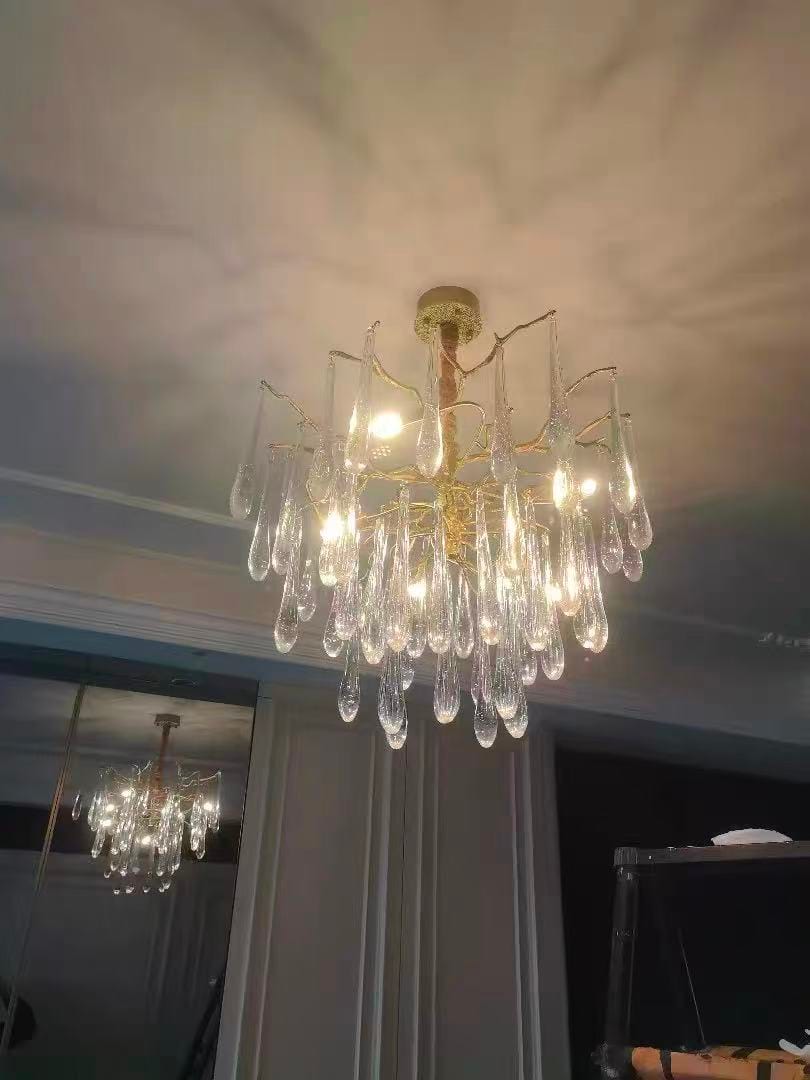 Customer photo review of WOMO Raindrop Crystal Chandelier-WM3046