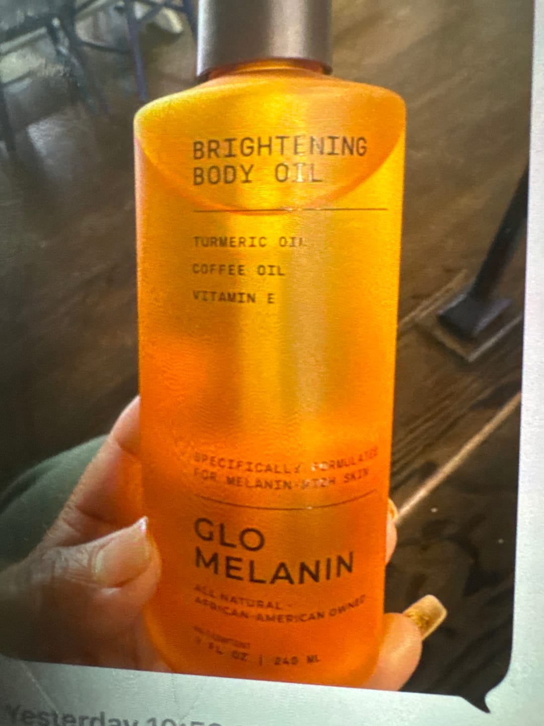 Customer photo review of Brightening Body Oil