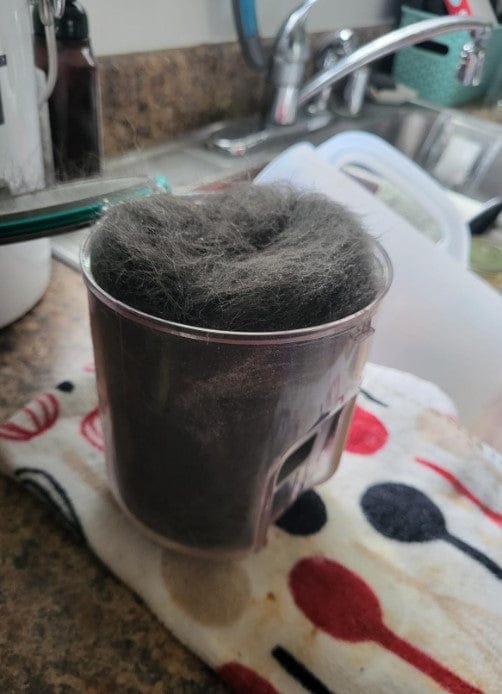 Customer photo review of Aspirateur à poils de chien - Kit toilettage complet 3 en 1