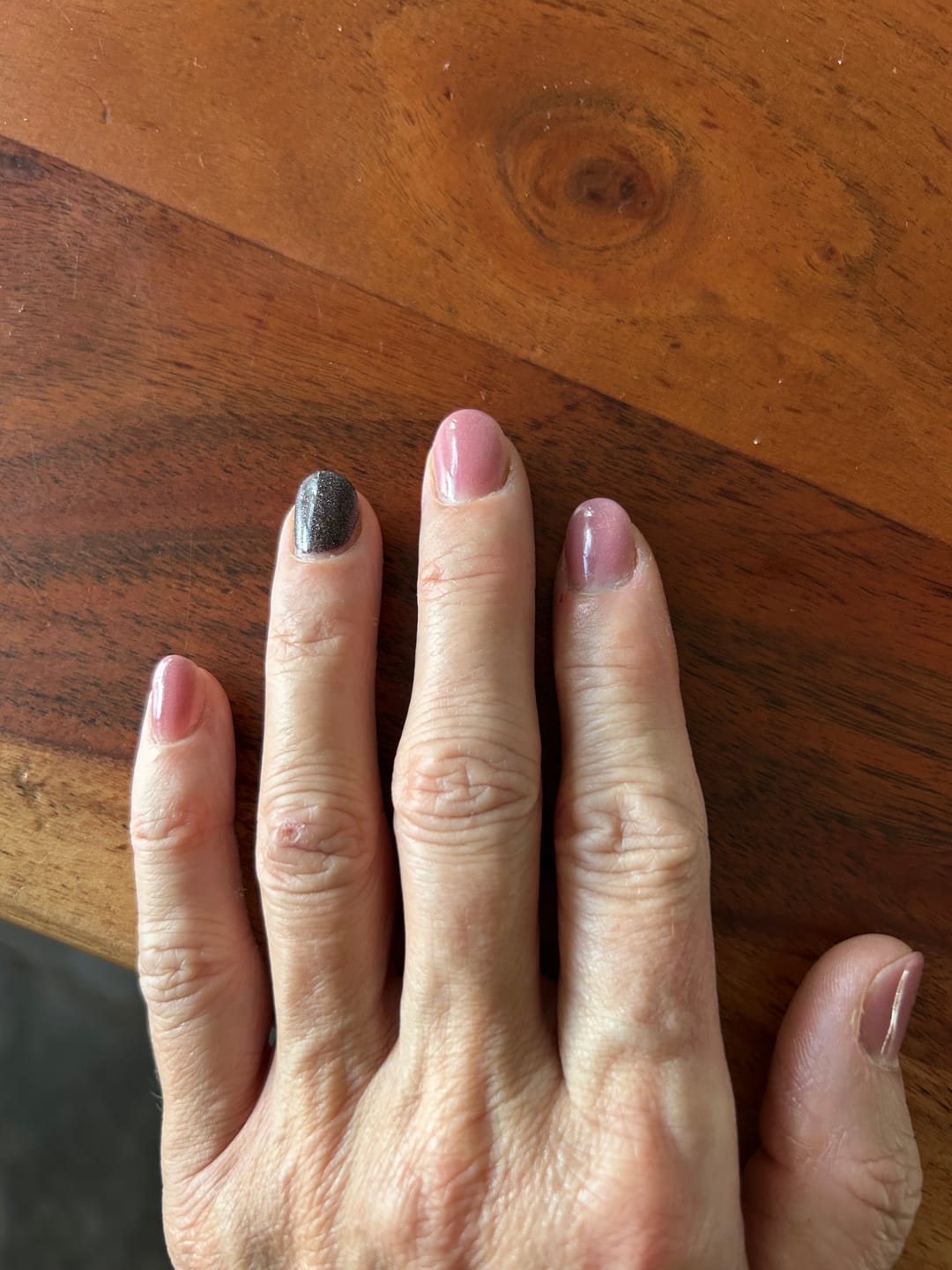 Customer photo review of Auburn Umber Dipping Powder