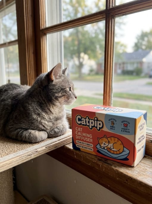 Customer photo review of Catpip Calm Room Pheromone Diffuser
