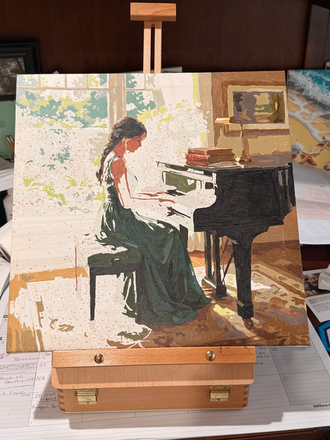 Customer photo review of Piano Garden Serenade (Paint by Numbers)