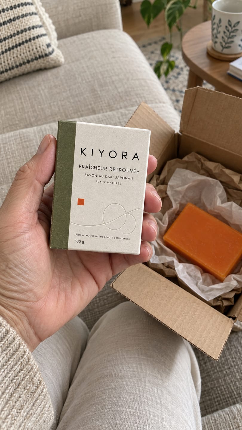 Customer photo review of Savon anti-odeur au kaki japonais