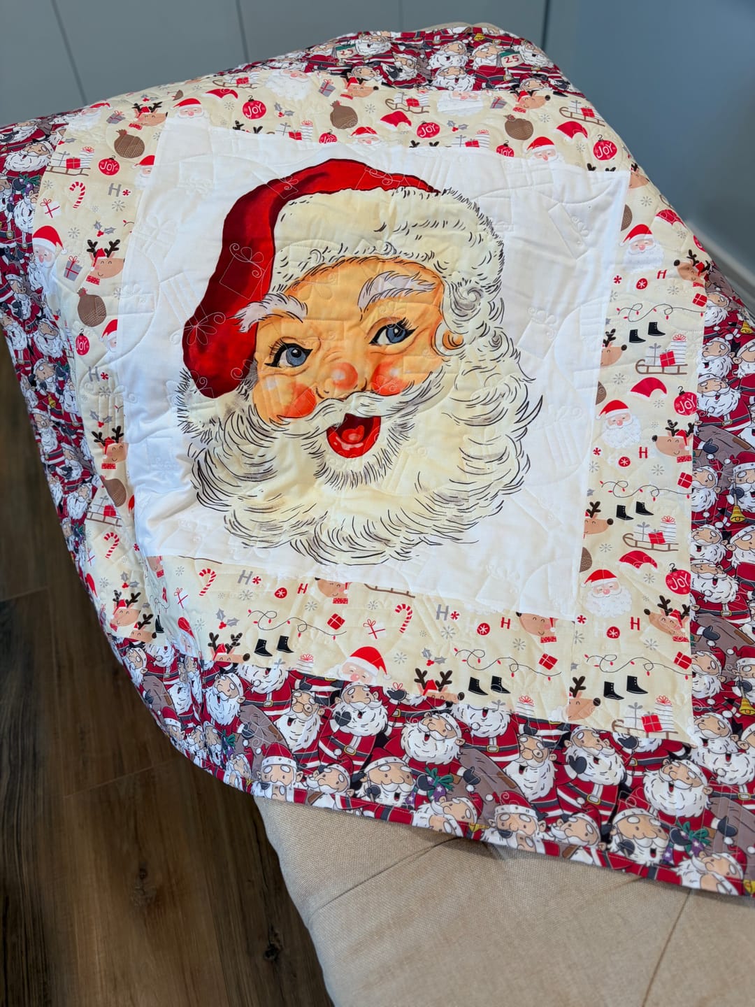 Customer photo review of All About Santa Claus Wall Hanging 42" x 42"
